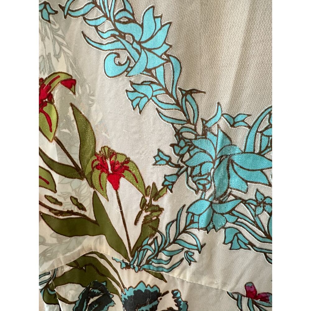 Soft Surroundings Floral Burnout Velvet Sheer Blouse XL Boho - Picture 5 of 11